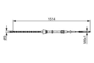 BOSCH ΝΤΙΖΑ ΧΕΙΡΟΦΡΕΝΟΥ VAG BOSCH 1 987 477 695