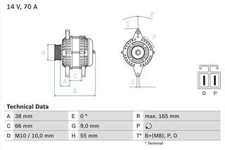 BOSCH BX ΔΥΝΑΜΟ MAZDA BOSCH 0 986 045 551
