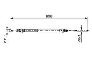 BOSCH ΝΤΙΖΑ ΧΕΙΡΟΦΡΕΝΟΥ PEUGEOT BOSCH 1 987 477 713