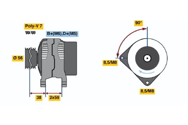 BOSCH ΔΥΝΑΜΟ CHRYSLER BOSCH 0123510037
