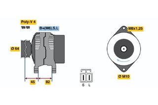 BOSCH BX ΔΥΝΑΜΟ NISSAN BOSCH 0986038281