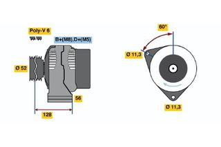 BOSCH ΔΥΝΑΜΟ SAAB BOSCH 0 123 510 096