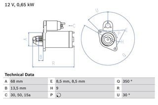BOSCH BX ΜΙΖΑ FORD BOSCH 0986010040