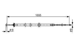 BOSCH ΝΤΙΖΑ ΧΕΙΡΟΦΡΕΝΟΥ FIAT BOSCH 1 987 482 205