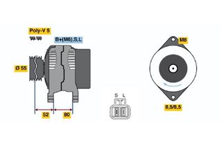 BOSCH ΔΥΝΑΜΟ SUBARU BOSCH 0986045711