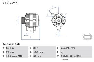 BOSCH BX ΔΥΝΑΜΟ BMW BOSCH 0 986 041 810