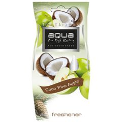 Aqua ΑΡΩΜΑΤΙΚΟ ΑΥΤΟΚΙΝΗΤΟΥ ΚΡΕΜΑΣΤΟ ΜΕ ΑΡΩΜΑ ΚΑΡΥΔΑ & ΜΗΛΟ (COCOPINE APPLE) AQUA - 1 TEM. 10-114/AQ