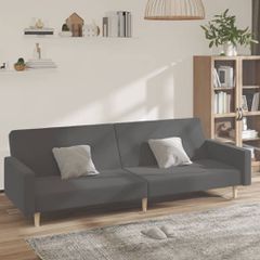 vidaXL Καναπές Κρεβάτι Διθέσιος Ανοιχτό Γκρι Υφασμάτινος