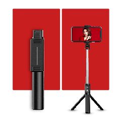 Selfie stick Earldom ET-ZP23, Bluetooth, 75cm, με τρίποδα Μαυρο