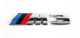 Σήμα BMW ///M3 Αυτοκόλλητο (Nickel) 3D Μεγάλο (1Τεμ.)