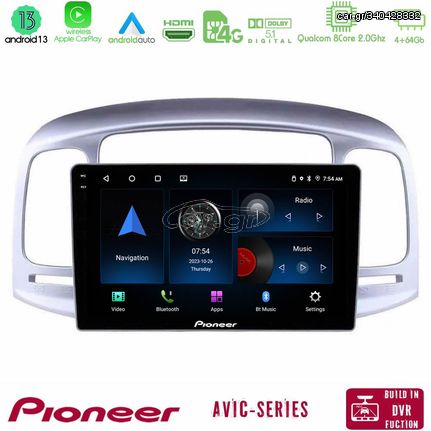 Pioneer AVIC 8Core Android13 4+64GB Hyundai Accent 2006-2011 Navigation Multimedia Tablet 9″