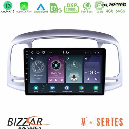 Bizzar V Series Hyundai Accent 2006-2011 10core Android13 4+64GB Navigation Multimedia Tablet 9″