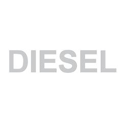Αυτοκόλλητο Σήμα "Diesel" Ασημί 7x1.5cm 1Τμχ - 24756