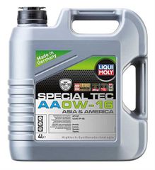 LIQUI MOLY SPECIAL TEC AA 0W-16 4L 21327 Λεπτόρρευστο λιπαντικό κινητήρων κορυφαίας κατηγορίας. Προστατεύει εξαιρετικά από φθορά, μειώνει την κατανάλωση λιπαντικού και καυσίμου, διατηρεί καθαρό τον