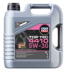LIQUI MOLY 5W-30 TOP TEC 4410  4L  21403 Ιδιαίτερα κατάλληλο για Renault.
Λεπτόρρευστο λιπαντικό κινητήρων υψηλών επιδόσεων βασισμένο σε τεχνολογία σύνθεσης. Αποτρέπει τα ενοχλητικά κατάλοιπα, φροντίζ