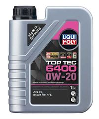 LIQUI MOLY 0W-20 TOP TEC 6400 1L 21584 Λεπτόρρευστο λιπαντικό κινητήρων ανώτερης ποιότητας βασισμένο σε τεχνολογία σύνθεσης. Ικανοποιεί τις υψηλές απαιτήσεις που προκύπτουν από την εξέλιξη σε κινητήρ
