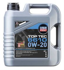 LIQUI MOLY 0W-20 TOP TEC 6610 4L 21661 Κορυφαίας ποιότητας λεπτόρρευστο λιπαντικό κινητήρων βασισμένο σε τεχνολογία σύνθεσης. Φροντίζει ακόμη και υπό ακραίες καταπονήσεις για τέλεια λίπανση, εξαιρετι
