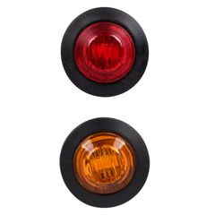 GloboStar® 85308 Πακέτο 10 τεμάχια φώτα όγκου για φορτηγά BULLET PIN LED SMD 5730 1W / Τεμ. 100lm DC 24V αδιάβροχα IP65 5x κόκκινα - 5x πορτοκαλί-thumb-3