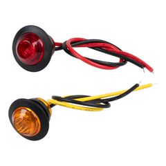 GloboStar® 85308 Πακέτο 10 τεμάχια φώτα όγκου για φορτηγά BULLET PIN LED SMD 5730 1W / Τεμ. 100lm DC 24V αδιάβροχα IP65 5x κόκκινα - 5x πορτοκαλί-thumb-4
