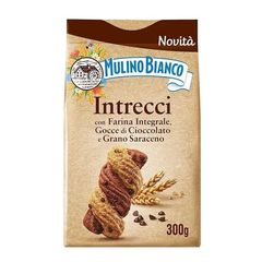 Μπισκότα Ολικής Άλεσης με Κομματάκια Σοκολάτας και Φαγόπυρο Mulino Bianco Intrecci 300g