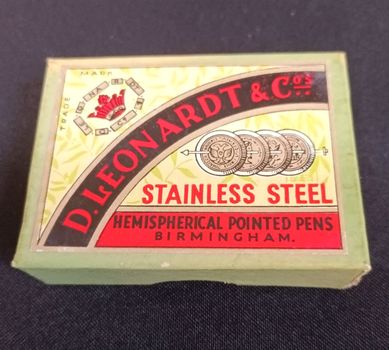 Παλαιό πακέτο ν. 4 με πένες D. Leonardt & Co's Stainless Steel Birmingham, σφραγισμένο