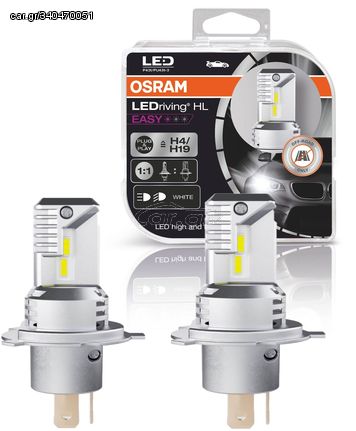 OSRAM Λάμπες Αυτοκινήτου LEDriving HL (H4 / H19) 6000K ~Ψυχρό Λευκό~ 12V 19W (2τμχ)