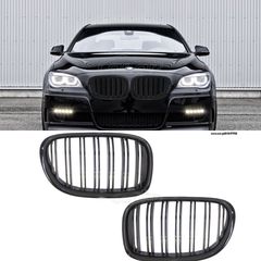 ΚΑΡΔΙΕΣ BMW 7 Series F01 F02 F03 (2008-2015) Double Stripe M Design Piano Black