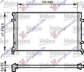 Ψυγείο 1.4-2.0FSI/SDI Μ/Α +A/C(65x41,5) Valeo / VW JETTA 05-10 / 1K0121251P - 1 Τεμ