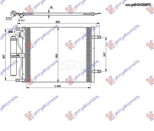 Ψυγείο A/C 1.5 DCI (49x37.6x1.6) / NISSAN MICRA (K12) 02-10 / 92100-AY601 - 1 Τεμ