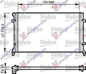 Ψυγείο 1.4-2.0FSI/SDI Μ/Α +A/C(65x41,5) Valeo / SKODA OCTAVIA 5 08-13 / 1K0121251P - 1 Τεμ