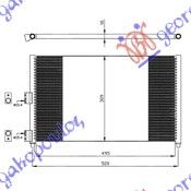 Ψυγείο A/C 1,6-1,9 JTD (50x31) / LANCIA MUSA 03-13 / 51708909 - 1 Τεμ