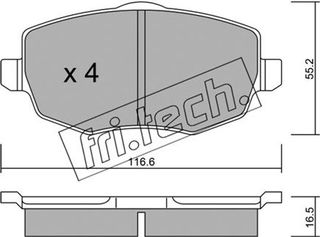 fri.tech. Σετ τακάκια, Δισκόφρενα - 544.0