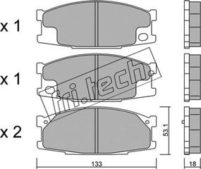 fri.tech. Σετ τακάκια, Δισκόφρενα - 926.0