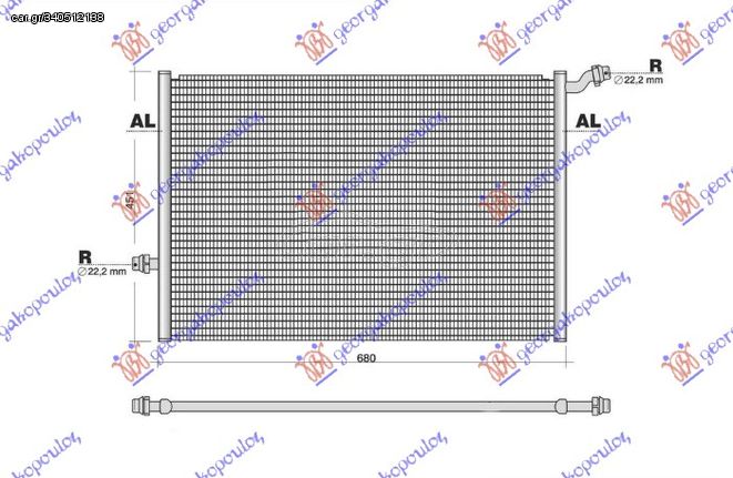 Ψυγείο ΒΟΗΘΗΤΙΚΟ 1.6-2.0-3.0 Βενζίνη - 2.2 Πετρέλαιο (680x445) / MERCEDES C CLASS (W205) COUPE/CABRIO 15-18 / A0995002003 - 1 Τεμ