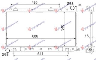 Ψυγείο 2.0 S Turbo (340x710x16) (ΚΛ ΚΥΚΛ) MT / SUBARU FORESTER 98-02 / 45111FC310 - 1 Τεμ