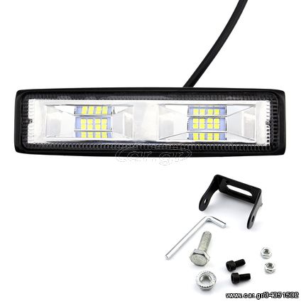 Προβολέας LED 6000K 16cm με 16 LED 12/24V 48W Αλουμίνιο Μαύρο 10469