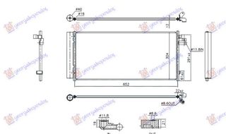 Ψυγείο A/C (652x304x12) / BMW SERIES 4 (G26) GRAN COUPE 20- / 64536805346 - 1 Τεμ