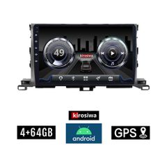 KIROSIWA 4+64GB TOYOTA HIGHLANDER (μετά το 2019) Android οθόνη αυτοκίνητου 4GB με GPS WI-FI (ηχοσύστημα αφής 10" ιντσών Youtube Playstore MP3 USB Radio Bluetooth Mirrorlink DSP 4x60W Apple Carplay And