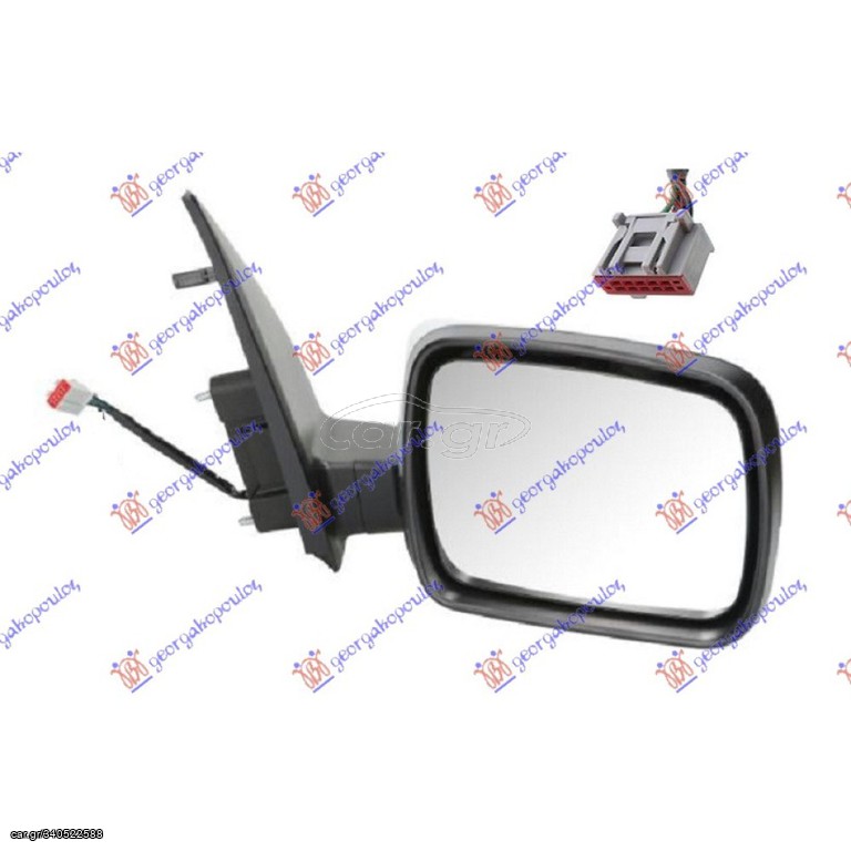 ΚΑΘΡΕΦΤΗΣ ΗΛ. ΘΕΡΜ. ΗΛ. ΑΝ. ΒΑΦ. (6 PIN) (CONVEX GLASS) ΔΕΞ. - LAND ROVER FREELANDER '11-