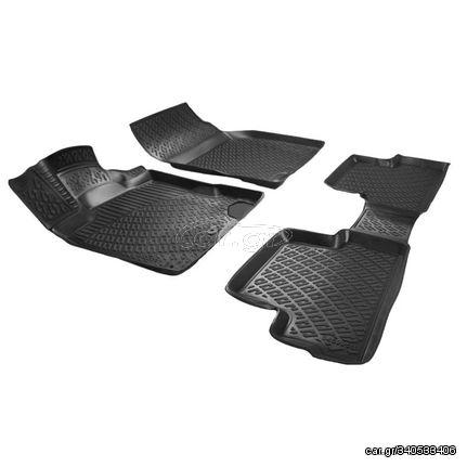 Πατάκια Σκαφάκια 3D Από Λάστιχο TPE Για Nissan Qashqai 2007-2013  / 2014-2021 Rizline 4 Τεμάχια Μαύρα