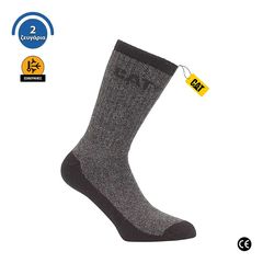 Κάλτσες Ψηλές Ισοθερμικές για Παπούτσια Εργασίας Γκρι Caterpillar Thermo Σετ 2 ζευγαρίων