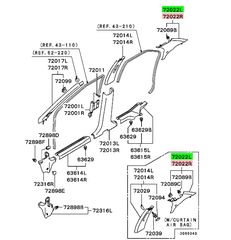 ΚΑΛΛΥΜΑ ΠΙΣΩ ΚΟΛΩΝΑΣ ΔΕΞΙΑΣ MITSUBISHI LANCER - EVO VIII - IX (MR648680)