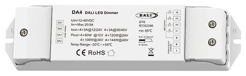 DALI LED DIMMER 5A*4CH 12-48VDC DA4-L