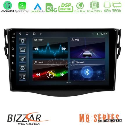 Bizzar M8 Series Toyota RAV4 8core Android12 4+32GB Navigation Multimedia