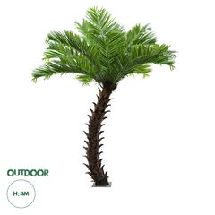 GloboStar® Artificial Garden PHOENIX ROEBELENII PALM TREE 20188 Τεχνητό Διακοσμητικό Φυτό Φοινικόδεντρο Ρομπελίνι Εξωτερικού Χώρου IP68 UV Certified Protection Υ400cm