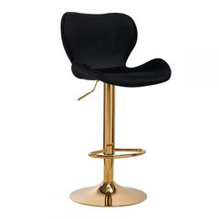 Bar stool velvet QS-B15 Black - 0141185