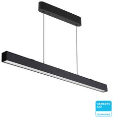V-TAC Κρεμαστό Γραμμικό Φωτιστικό LED 40W 230V 3400lm 100° IP20 Samsung Chip Ρυθμιζόμενο CCT 3σε1 Mαύρο Σώμα 10468