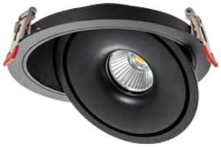 V-TAC Σπoτ Οροφής Χωνευτό Κινητό LED COB 28W 2500lm 25° IP20 Ø200×58 Στρογγυλό CCT 3σε1 Μαύρο 10582