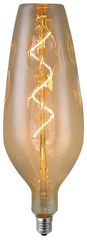 V-TAC Λάμπα LED E27 B125 Spiral Filament 4W 230V 250lm 300° IP20 Ζεστό Λευκό Amber Γυαλί 23171