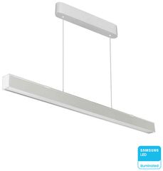 V-TAC Κρεμαστό Γραμμικό Φωτιστικό LED 40W 230V 3400lm 100° IP20 Samsung Chip Ρυθμιζόμενο CCT 3σε1 Άσπρο Σώμα 10469